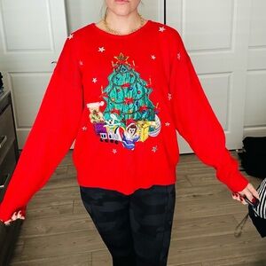 Festive Red Christmas Sweater